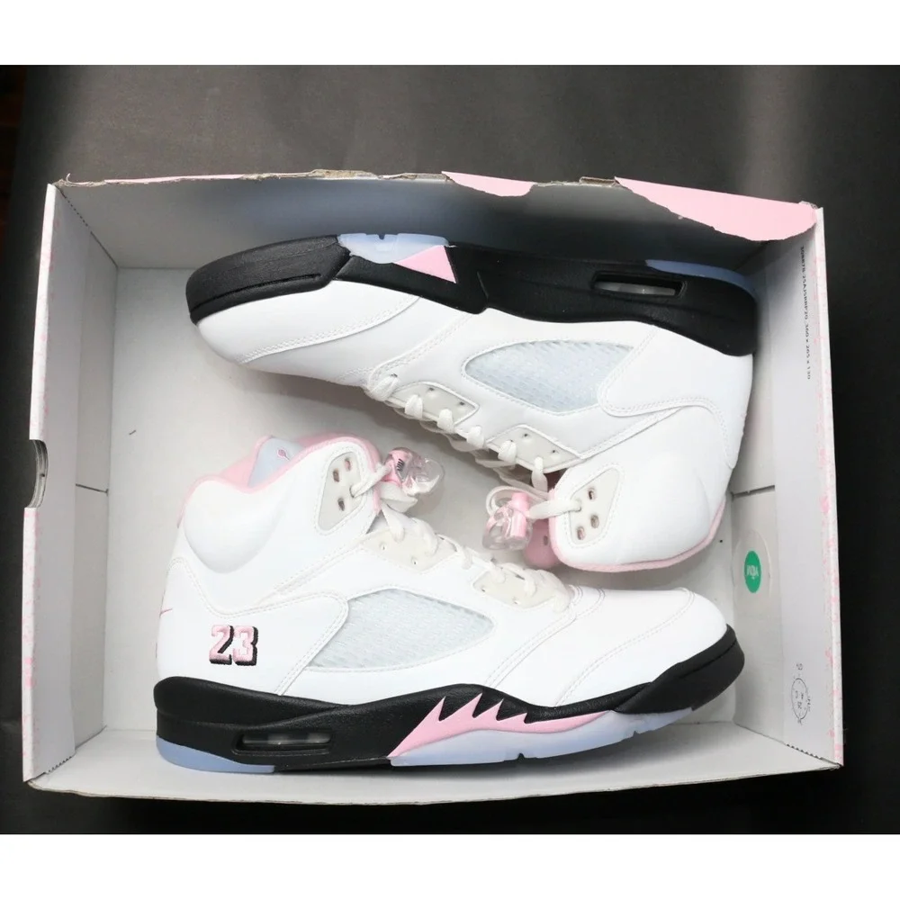 Nike Air Jordan 5 Retro OG Medium Soft Pink White HQ7978-102 Mens 11 /EU 45/UK10